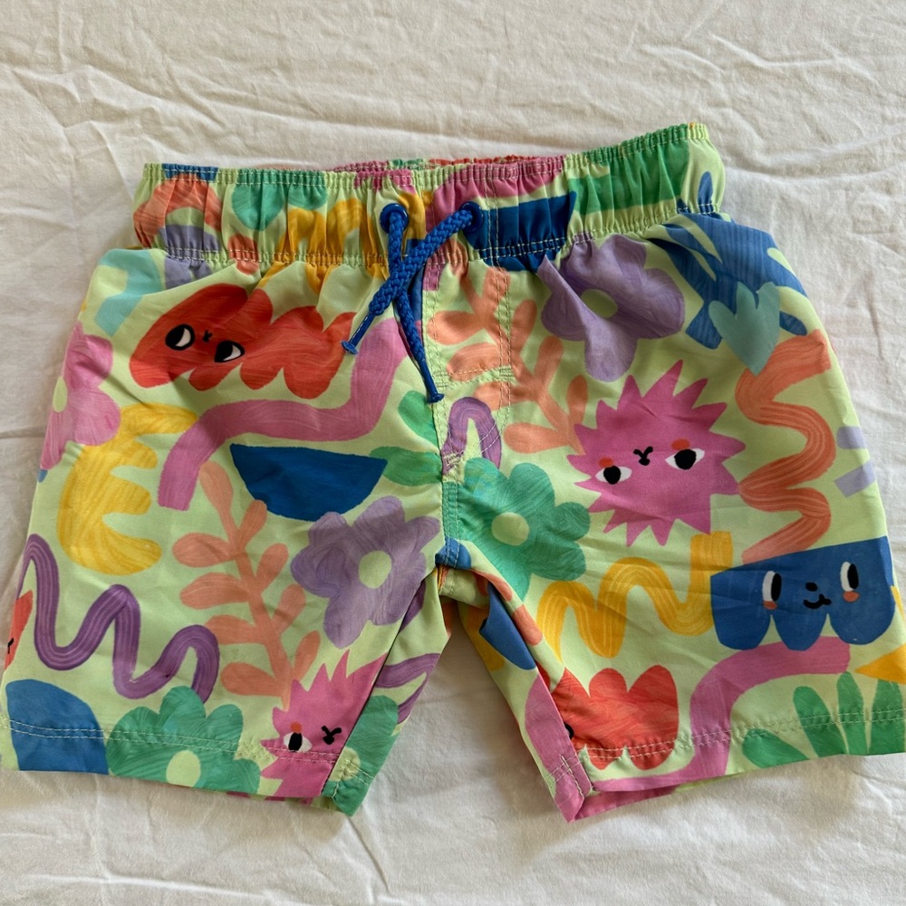 H&M x Liunic Toddler Swim Shorts 2T - Colorful Abstract Print